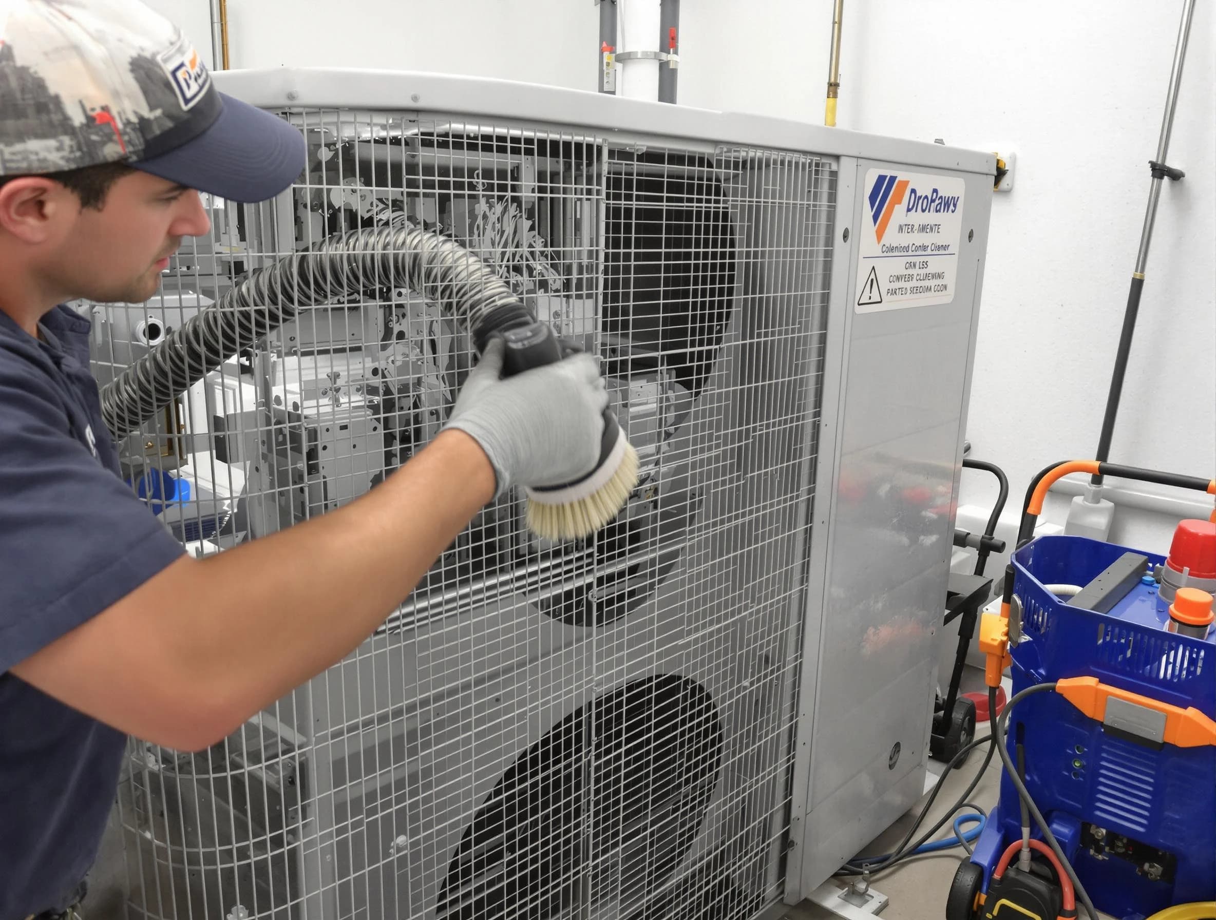 Sherrelwood Air Duct Cleaning specialist performing precision AC coil cleaning for improved system performance in Sherrelwood