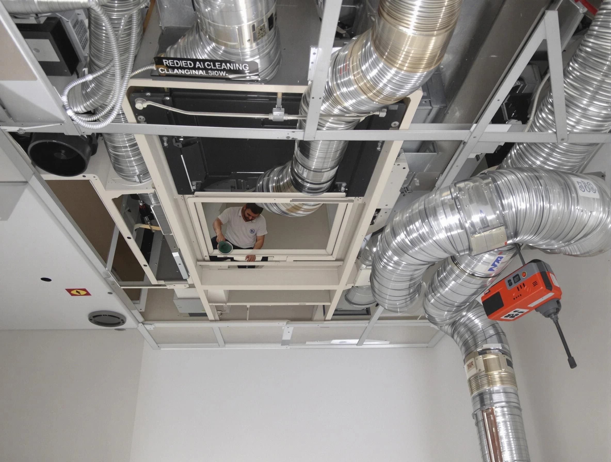 Sherrelwood Air Duct Cleaning technician performing detailed central duct system cleaning in Sherrelwood