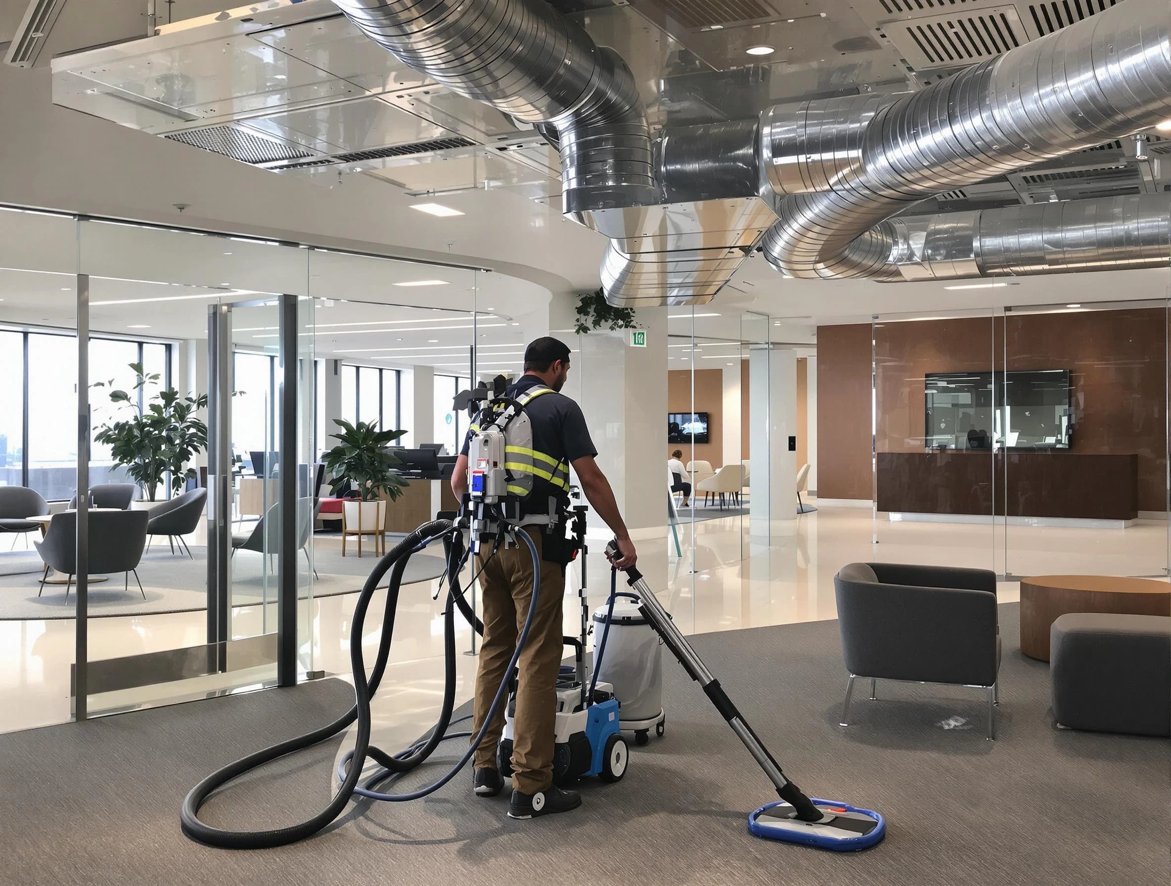 Commercial duct cleaning service by Sherrelwood Air Duct Cleaning in Sherrelwood