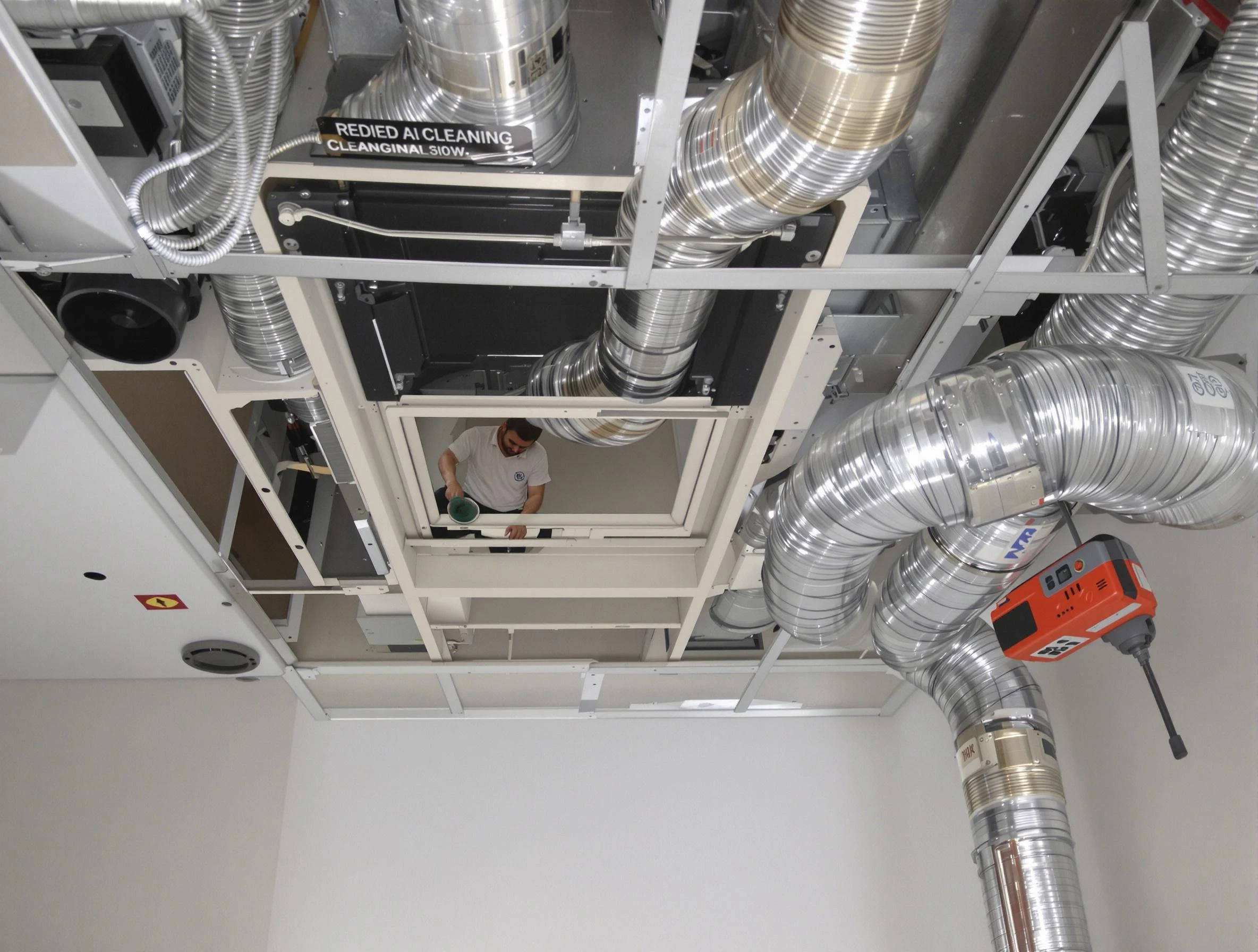 Sherrelwood Air Duct Cleaning technician performing detailed central duct system cleaning in Sherrelwood