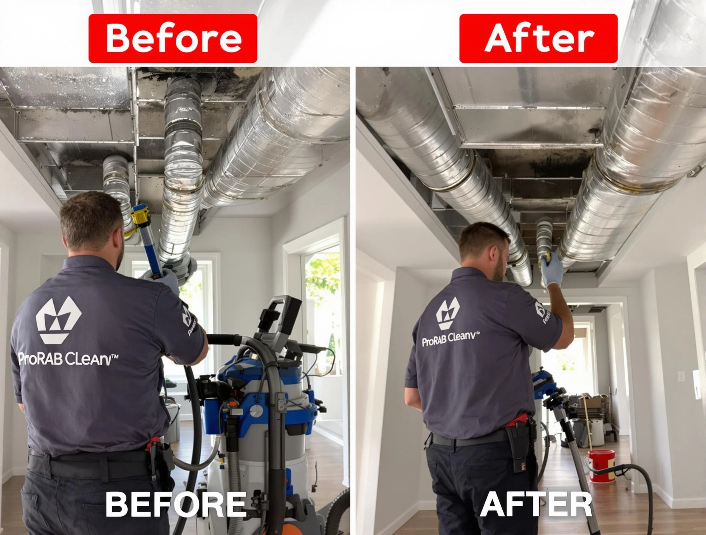 Sherrelwood Air Duct Cleaning expert performing thorough residential duct cleaning in a Sherrelwood home